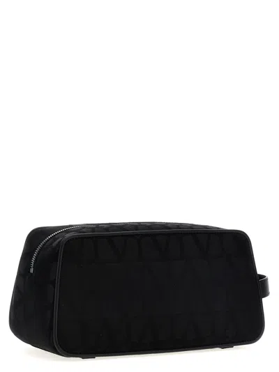 Valentino Garavani  Garavani 'black Iconographe' Wash Bag In Black