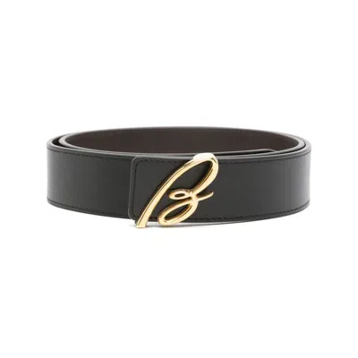 Shop Brioni Belts In Black