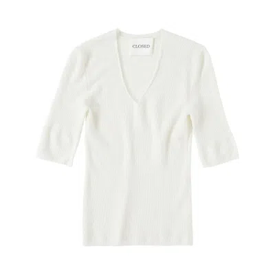Closed Sweaters In White