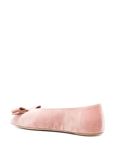 Ferragamo Vara-bow Ballerina Shoes In Pink & Purple