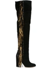 BRIAN ATWOOD frayed boots,スエード100%