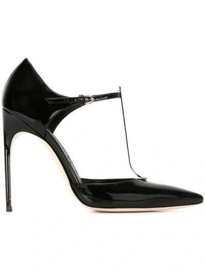 Brian Atwood Black "astral 110" Pumps In Black+gunmetal