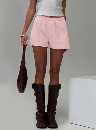 Princess Polly Lower Impact Addee Boxer Short In Pink