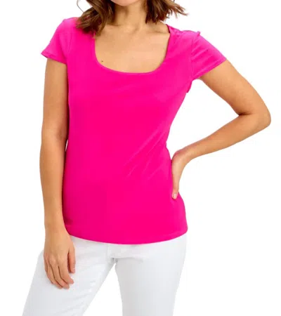 Frank Lyman Short Sleeved Top In Candy In Pink