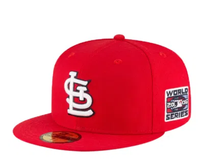 New Era Red St. Louis Cardinals 2006 World Series Side Patch 9fifty Snapback Hat In Red