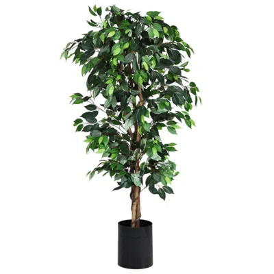 Hivvago 6 Feet Artificial Ficus Silk Tree