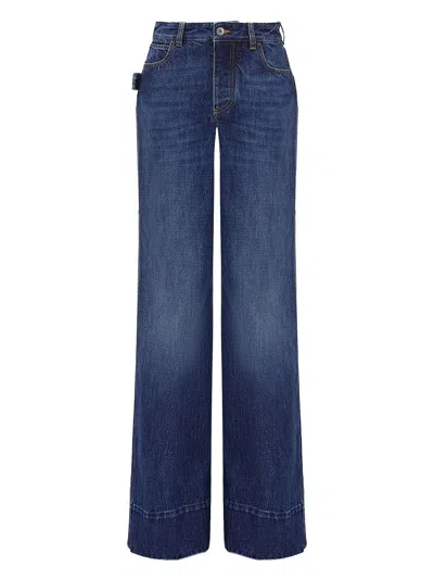 Bottega Veneta High-waisted Wide-leg Jeans In Denim