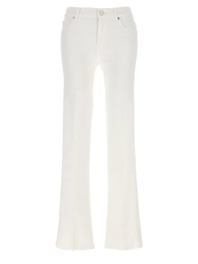 Shop 7 For All Mankind Bootcut Tailorless Jeans In White