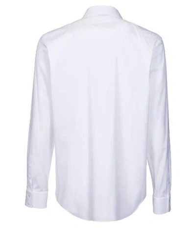 Alexander Mcqueen Structured Button-down Collar Shirt With Buckle In White