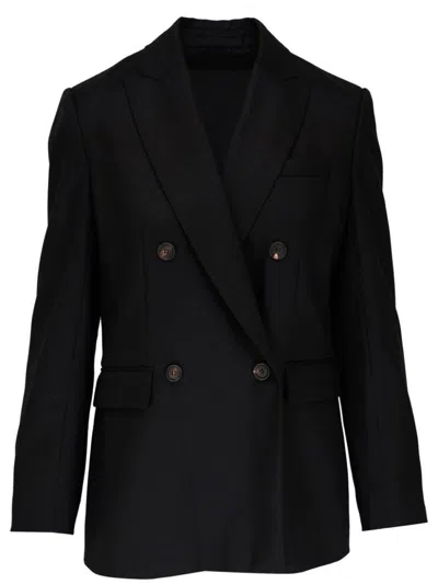 Shop Brunello Cucinelli Suit-type Double Breastes Jacket Clothing In Black