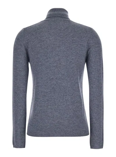Plain Grey Turtleneck In Grey