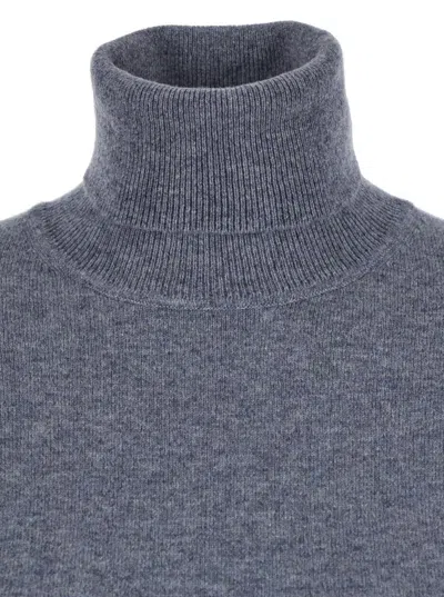 Plain Grey Turtleneck In Grey