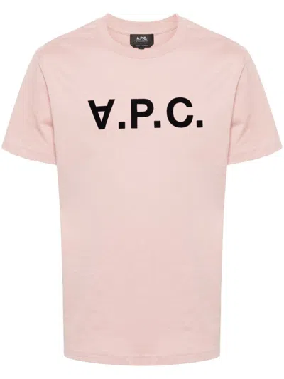 Shop Apc A.p.c. Standard Big Vpc T-shirt Clothing In Pink & Purple