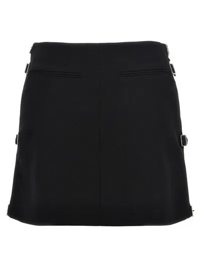Courrèges Courreges 'multi Sangle Wool Mini' Skirt In Black