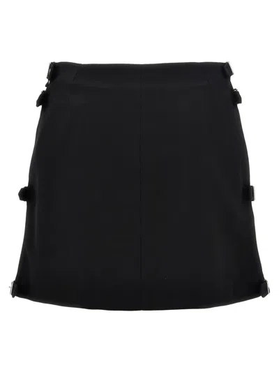 Courrèges Courreges 'multi Sangle Wool Mini' Skirt In Black
