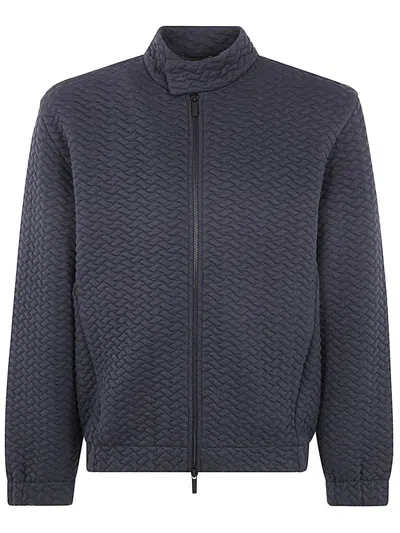 Shop Emporio Armani Blouson Jacket Clothing In Blue