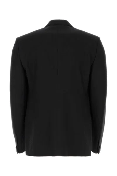 Givenchy Black Stretch Wool Blend Blazer In Black