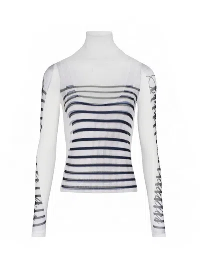Jean Paul Gaultier Layered Top With Marinière In White