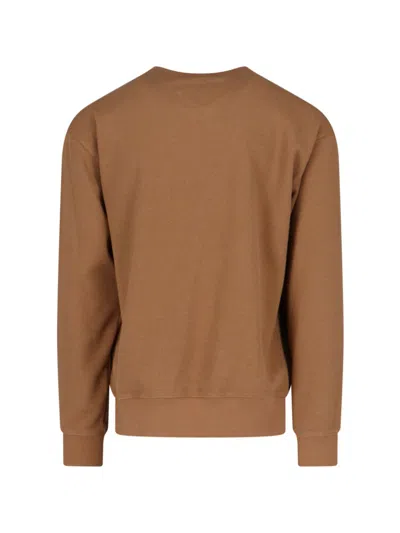 Mcm Men's Sweatshirt With Laurel Logo In Brown