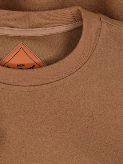 Mcm Men's Sweatshirt With Laurel Logo In Brown