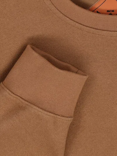 Mcm Men's Sweatshirt With Laurel Logo In Brown