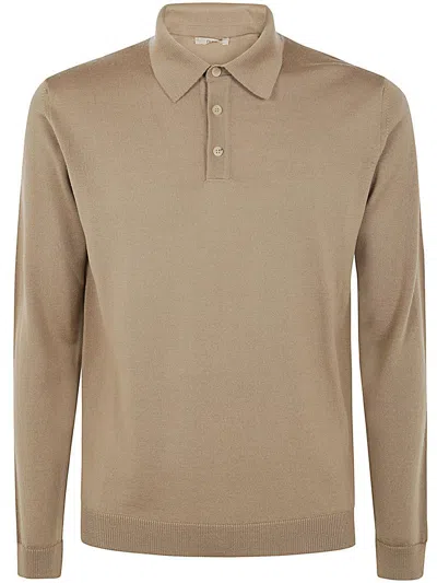 Shop Roberto Collina Long Sleeve Polo Clothing In Brown