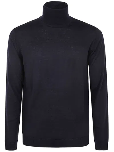 Roberto Collina Wool Pullover Blue In Blue