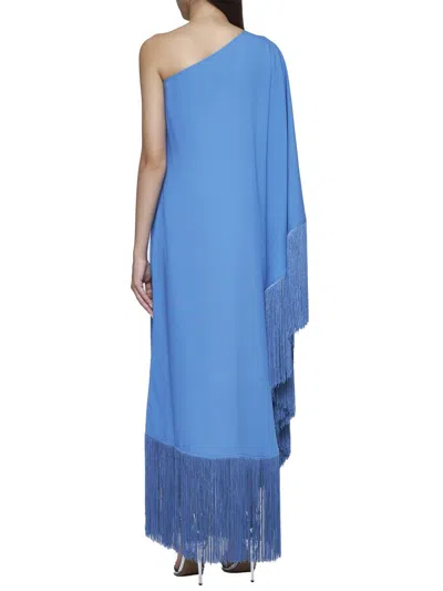 Shop Taller Marmo Spritz Fringed Long Dress In Ocean