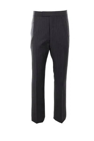 Shop Thom Browne Trousers In Grey