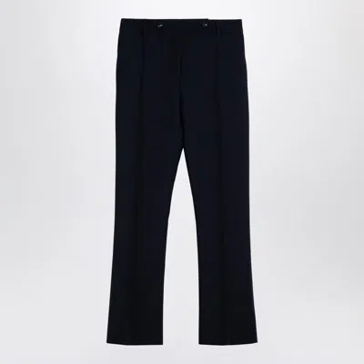 Shop Valentino Navy And Trousers In Blue