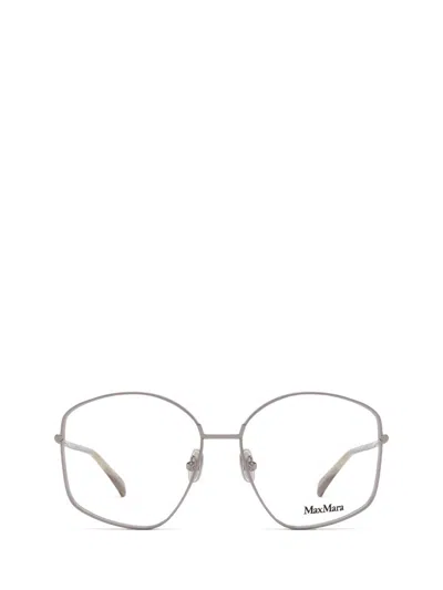 Shop Max Mara Eyeglasses In Shiny Light Ruthenium