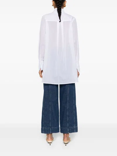 Ermanno Scervino Floral-lace Cotton Shirt In White