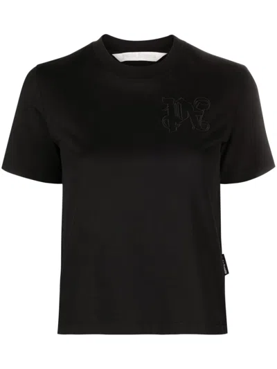 Palm Angels T-shirt Monogram In Black