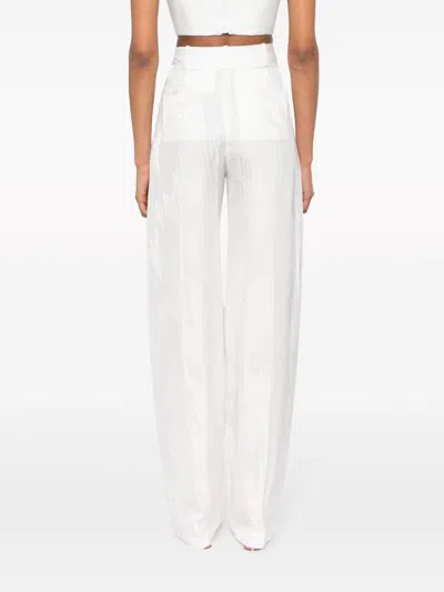 Attico The  Logo Trousers In White