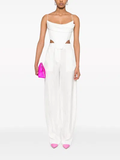 Attico The  Logo Trousers In White
