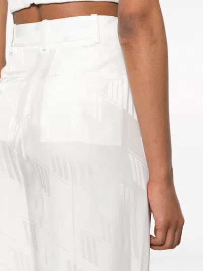 Attico The  Logo Trousers In White