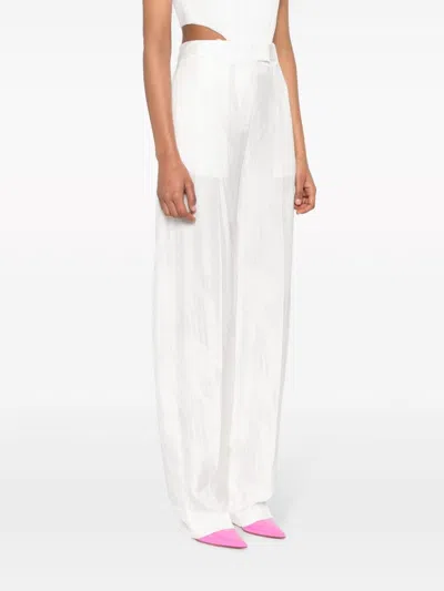Attico The  Logo Trousers In White