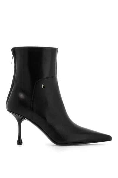 Jimmy Choo Cycas 80 Nappa Leather Ankle Boots In Black
