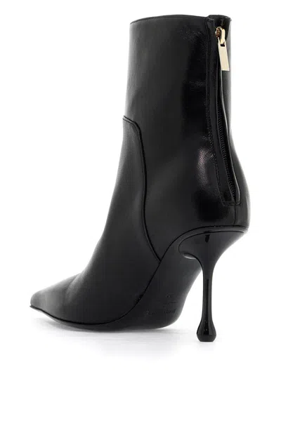 Jimmy Choo Cycas 80 Nappa Leather Ankle Boots In Black