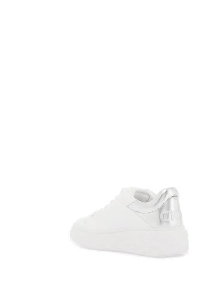 Shop Jimmy Choo Diamond Maxi/f Ii Sneakers In Bianco