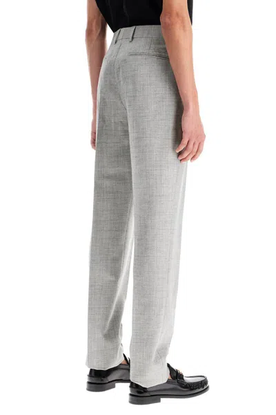 Shop Versace Tailoring Cigarette Pants In Grey