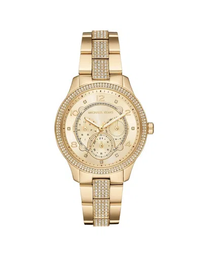 Michael Kors Cooper Mk6613 Women's Gold-tone Quartz 38mm Watch In Gold