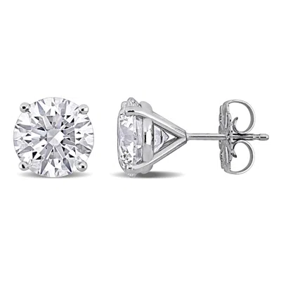 Created Forever 6ct Tw Lab-grown Diamond Martini-style Stud Earrings In 14k White Gold In Silver
