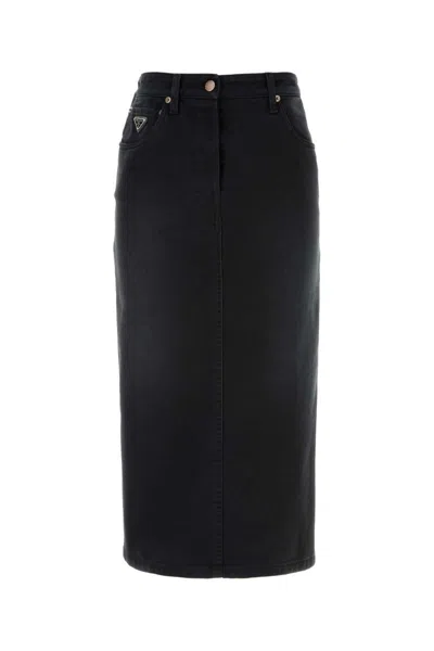 Shop Prada Skirts In Black