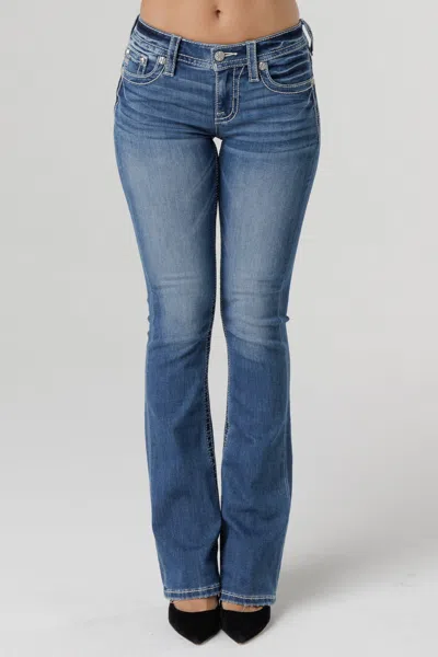 Miss Me Angel Dust Bootcut Jeans In Medium Wash