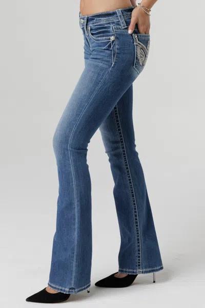 Miss Me Angel Dust Bootcut Jeans In Medium Wash
