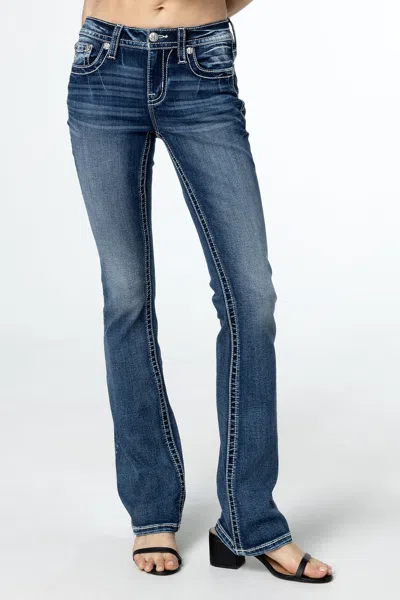Miss Me Aztec Dreams Bootcut Jeans In Med/dark Wash