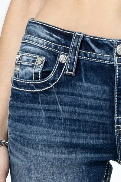 Miss Me Aztec Dreams Bootcut Jeans In Med/dark Wash