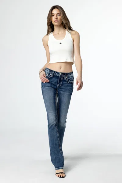 Miss Me Aztec Dreams Bootcut Jeans In Med/dark Wash