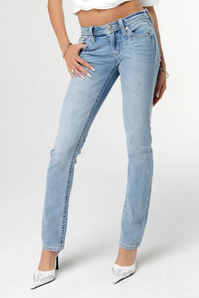 Miss Me Cross Couture Straight Jeans In Dark Wash